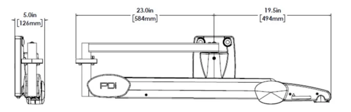 HorizBoom Arm Retracted